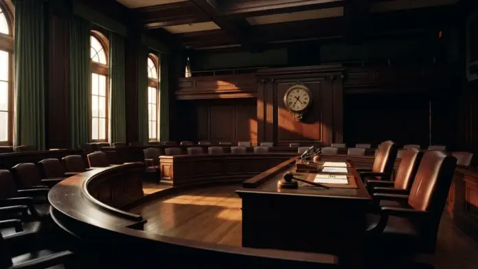 clarity-act-vor-dem-aus-drei-streitpunkte-blockieren Empty US Senate committee room with clock and documents showing legislative deadline pressure