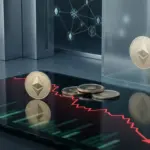 Ethereum-ETF TETH verliert im Halbjahr fast 59 Prozent Vermögen Ethereum ETF assets declining beside staked Ether in a professional financial market scene