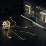 Blockchain transaction trail undergoing indirect sanctions screening by a crypto exchange