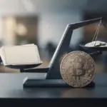Strategy stoppt Bitcoin-Käufe und stärkt STRC mit Verkäufen Bitcoin neben einer Finanzwaage als Symbol für Strategys Verkäufe zur Finanzierung von Dividenden und Aktienrückkäufen