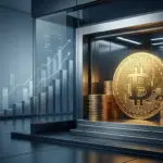 Strive steigt zum siebtgrößten börsennotierten Bitcoin-Halter auf Institutional Bitcoin treasury shown as a growing reserve inside a secure financial vault