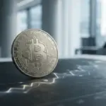 Bitcoin coin in a subdued financial market setting reflecting U.S. jobs data and interest-rate uncertainty