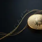 Bitcoin-Motiv mit goldenen Trendlinien für ein intaktes 4-Stunden-Golden-Cross trotz Tageschart-Rücksetzer