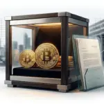 IWF sieht private Spenden hinter El Salvadors Bitcoin-Zuwachs Gold Bitcoin reserves beside official documents representing El Salvador’s private donations and IMF oversight