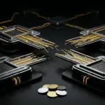Abstract gold-lit cross-chain bridge powering down to represent the Router Nitro shutdown