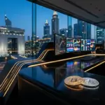 Standard Chartered bringt Krypto-Handel auf seine FX-Schienen Institutioneller Bitcoin- und Ether-Handel über FX-Infrastruktur vor der Skyline des Dubai International Financial Centre