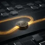 Wechselgeld macht Bitcoin-Transferwerte zur Schätzgröße Bitcoin transaction path looping back as change, showing how on-chain transfer values can be overstated