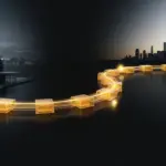 Wochenendzahlungen in Minuten: DBS und Citi testen Tokenisierung Abstrakte Darstellung einer schnellen tokenisierten Bankzahlung zwischen Singapur und New York