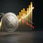 XRP-Fonds sammeln Rekordsumme trotz Kursrückgang ein XRP-inspired coin beside contrasting fund inflows and a falling crypto price chart